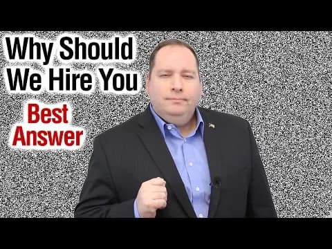  Why Should We Hire You? | Best Answer (from former CEO)