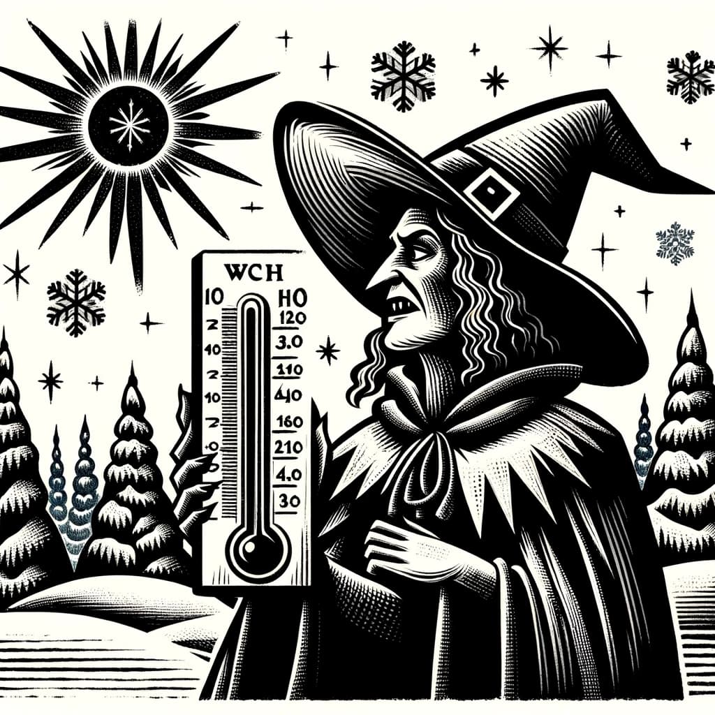 A frozen to death witch