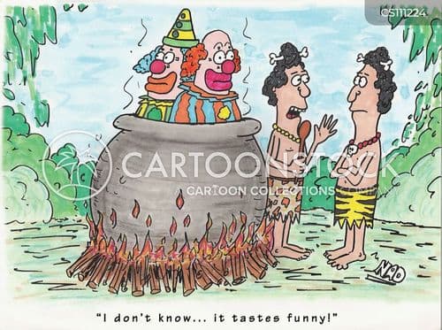 Cannibals cooking clowns